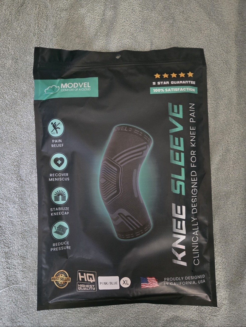 Modvel compression knee brace XL Pink/Blue